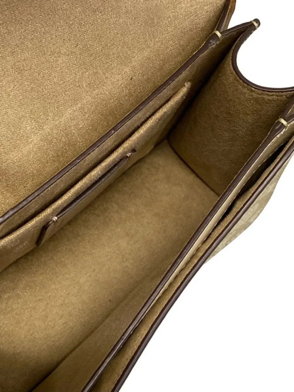 COACH Morgan Square Crossbody CR329 Beige Light Brown Dark Brown PVC Leather